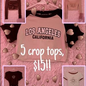 Shein brown crop tops bundle!! 5 for $15!:)🤎🧸